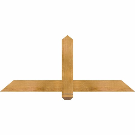 Ekena Millwork Eugene Rough Sawn Timber Gable Bracket, Western Red Cedar, 48"W x 20"H x 2"D x 4"F, 10/12 Pitch GBW048X20X0204EUG00RWR